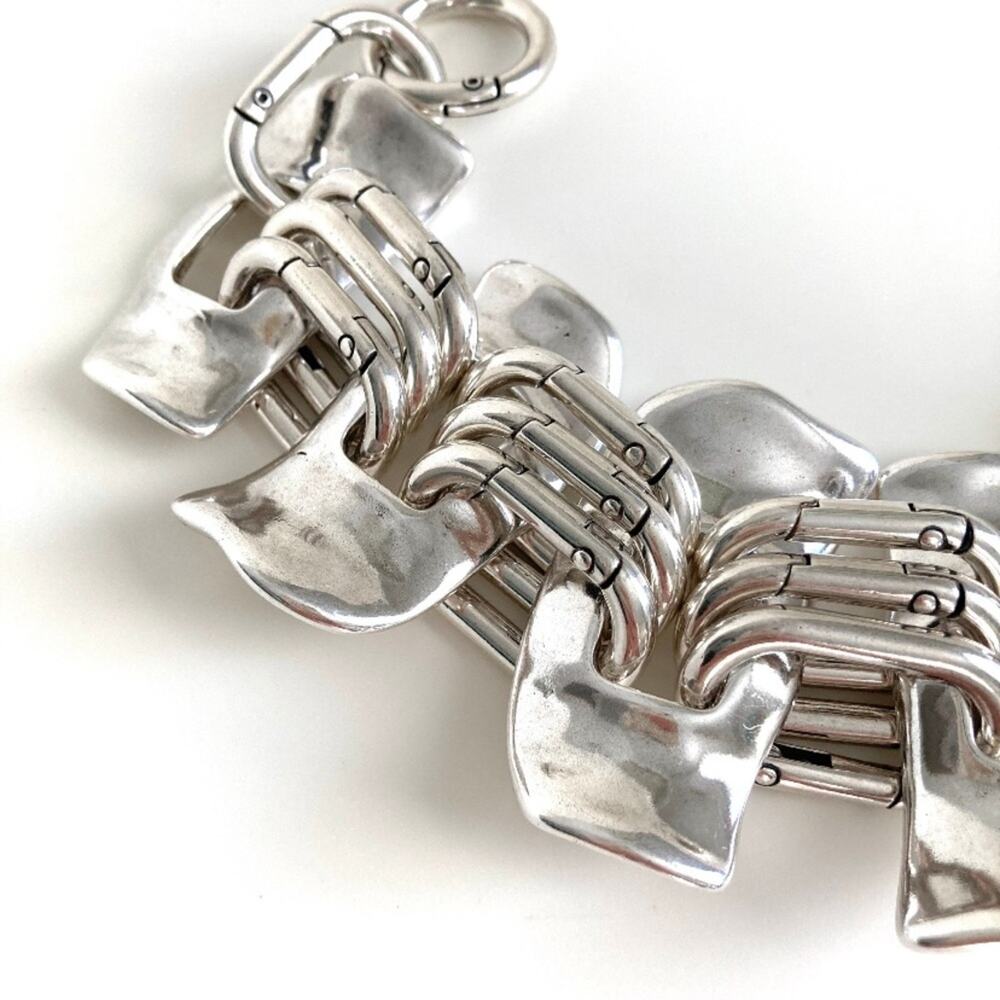 Stainless Steel Statement Bracelet Handmade Unique - Picture 4 of 7